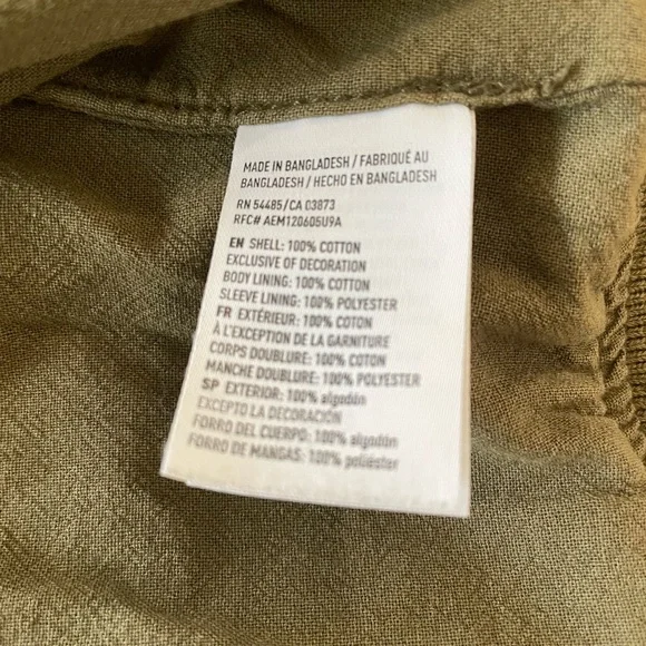 American Eagle Men’s Army Green Bomber Field Jacket Military Fatigue Size XL - Picture 12 of 14